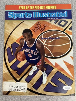 Walter Davis Signed Sports Illustrated Mag Basketball Autograph Jsa 2/20/78 1