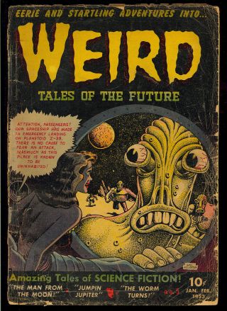 Weird Tales Of The Future 5 (missing Cf) Wolverton Cover Pre - Code Horror 1953