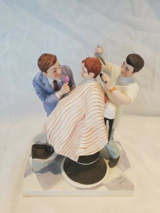 Vintage Norman Rockwell Museum Inc.  Figurine " The First Haircut " 1979