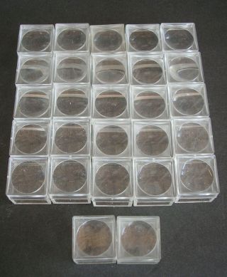 Magnifyig Mineral Fossil Plastic Display Boxes (27) 1 "