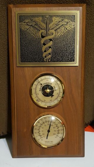 Medical Insignia Barometer Thermometer Highline West Weather Station