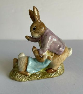 Beswick Beatrix Potter Mr Benjamin Bunny & Peter Rabbit Figurine Bp3b F.  Warne