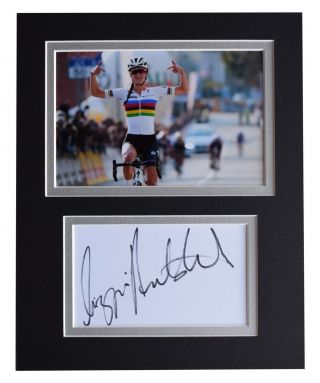 Lizzie Armitstead Deignan Signed Autograph 10x8 Photo Display Cycling Aftal