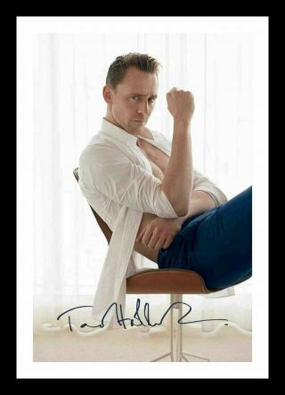 Tom Hiddleston Autograph Signed & Framed Photo