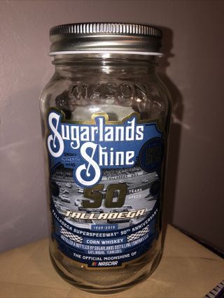 Sugarlands Shine Talladega 50th Anniversary Jar (with Offical Nascar Serial)