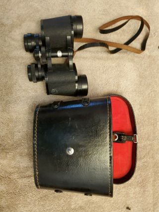 Vintage Binoculars 7 X 35 Town And Country Full View Wide Angle With Case.