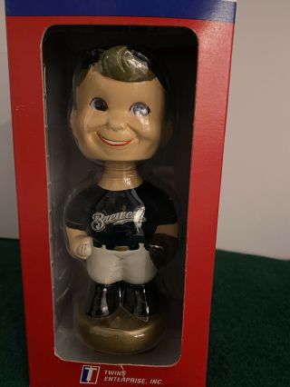 Mlb Collectible Brewers Bobblehead 2001 Twins Enterprise Gold Base,