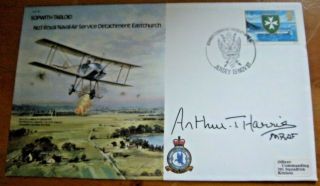 Raf Bi Marshal Of The Raf Sir Arthur Bomber Harris Signed Bomber Command Cover