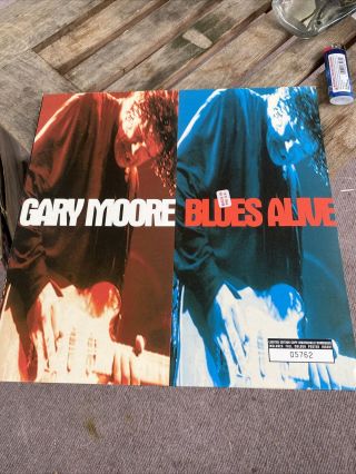 Gary Moore Blues Alive Numbered Vinyl With Poster Originial Release Nm