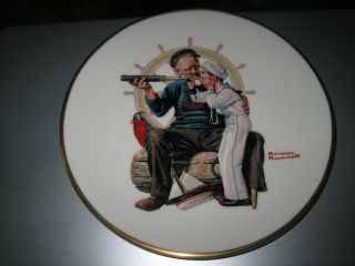 Danbury Norman Rockwell " Ship Ahoy " Ltd Ed.  Gorham China Collector Plate