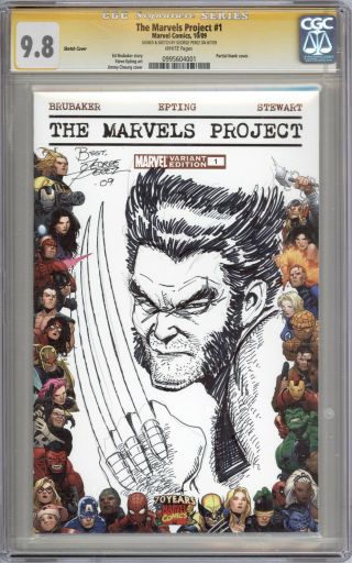 Cgc Ss 9.  8 Marvels Project 1 Sketch Var - Signed & Sketched By George Perez