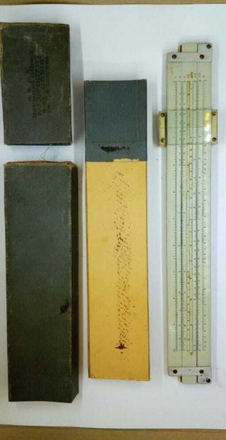 Old Antique Vintage Germain Aristo Calculator Model Slide Rule Italie