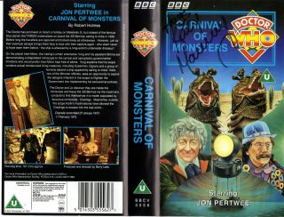 Doctor Who: Carnival Of Monsters Vhs Cover Signed By Katy Manning