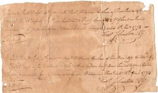 1783,  Colonel Francis Johnston,  Receiver General,  Philadelphia,  Twice Signed