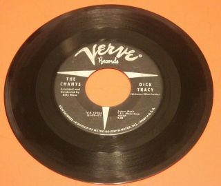 The Chants " Dick Tracy " 1961 Rare Soul Popcorn Mod Dancer 45 Verve