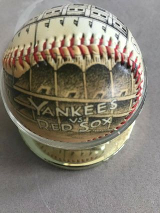 Yankee Stadium Opening Day 1923 Unforgettaball Vs.  Red Sox Baseball In Case 3