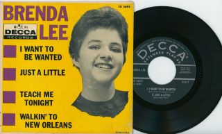 Brenda Lee I Want To Be Wanted 1959 Decca Rock 
