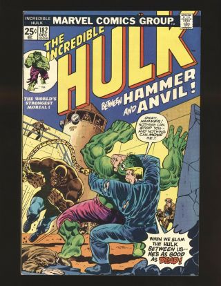 Incredible Hulk 182 Marvel Value Stamp Intact - 3rd Wolverine Vf,  Cond.