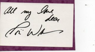 Robin Williams (mork & Mindy / Mrs Doubtfire) Signed 5x3 White Card