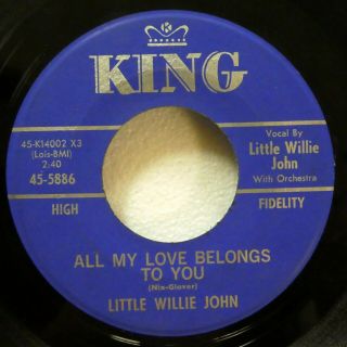 Little Willie John 45 All Around The World / All My Love King Soul R&b Jf 577