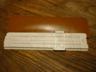 Charles Bruning Co.  2401 Texas Instruments Slide Rule Leather Case