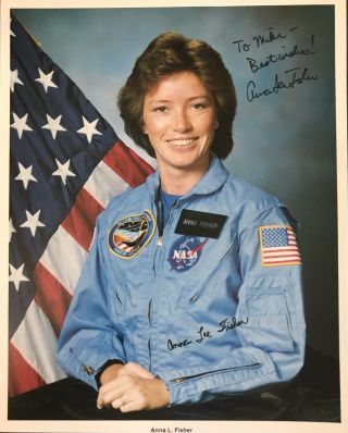 Anna L.  Fisher Signed Official Nasa 8x10 Photo…shuttle Astronaut