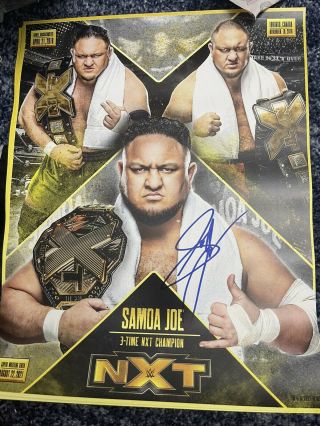 Wwe Samoa Joe Autograph Poster 11x14 Nxt Signed Print Champion
