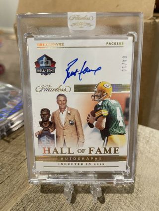 2020 Flawless Brett Favre Hall Of Fame Induction Auto Jersey 4/10 Ssp