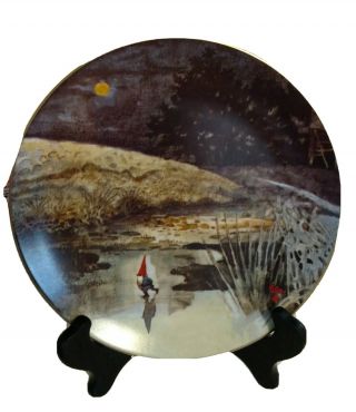 " First Skater " Gnome Collectors Plate " Rien Poortvliet " Artist