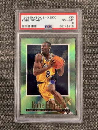 1996 - 97 Skybox E - X2000 Kobe Bryant Rookie Card Rc Ex 30 Psa 8 Lakers