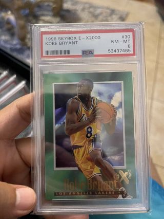 1996 - 97 Skybox E - X2000 Kobe Bryant Rookie Card Rc Ex 30 Psa 8 Great Investment