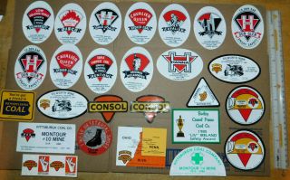 26 Vintage Consol Coal Mining Stickers & Others - Great Shape 5