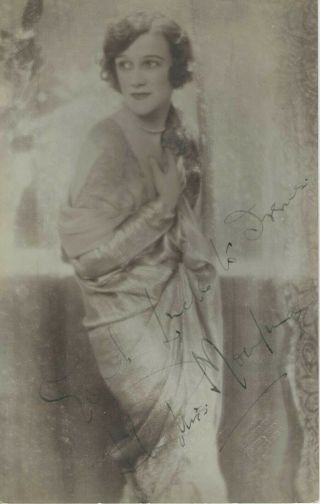 Vintage Portrait Photograph Signed By Actress Phyllis Monkman