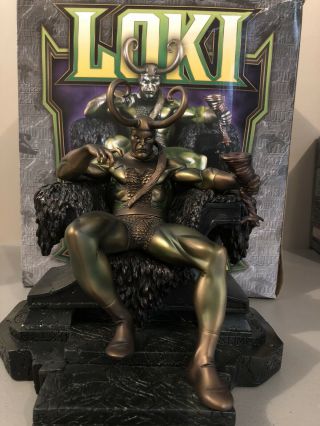Bowen Designs Loki Faux Bronze Edition Statue Thor Odin Avengers Marvel Comics