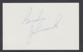 Gordon Johncock,  Race Car Driver,  Indianapolis 500 Champion,  Signed 3x5 Card