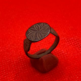 Rare Ancient Bronze Kievan Rus Viking Ring 10 - 12 Century