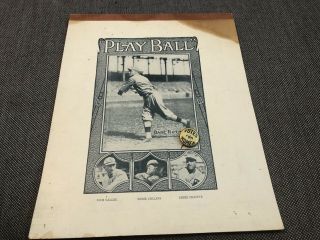 1919 Babe Ruth Play Ball Notebook - Slim Sallee Eddie Collins / Cicotte