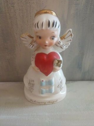 Vintage Napco February Birthday Girl Angel Figurine