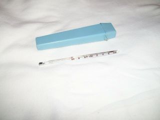 Vintage Propper Glass Medical Fever Thermometer - Propper Evrmark Stubby