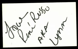 Rene Russo Signed Autograph 3x5 Card Actress Lynn Wells In Major League R768