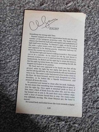 Signed Chris Barrie Red Dwarf Book Page Charity Arnold Rimmer