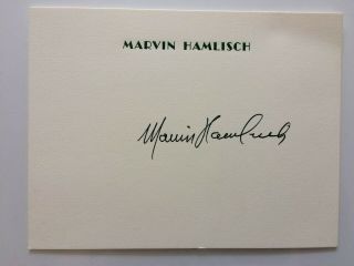 Marvin Hamlisch - Composer - Oscar/emmy/grammytony/pulitzer - Autograph