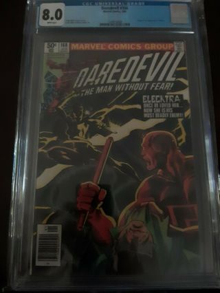 Cgc 8.  0 Daredevil 168 - Origin & 1st Appearance Of Elektra