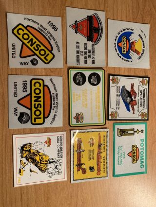 38 Vintage Consol Coal Mining Stickers