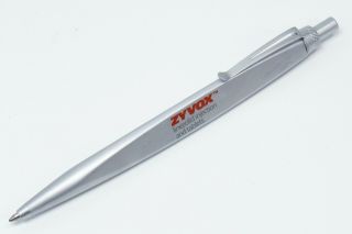 Triangular Shaped Zyvox Drug Rep Pharmaceutical Heavy Metal Clicker Pen