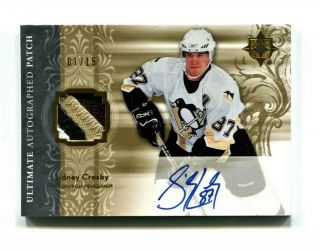 Sidney Crosby 2nd Year 2006 - 07 Ultimate Patch Autograph Auto 1/15 Aj - Sc Penguins