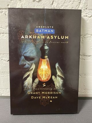 Absolute Batman Arkham Asylum Hc Morrison & Mckean Vf 30th Anniversary Oop Rare