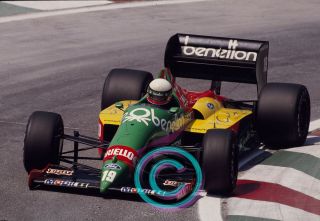 Racing 35mm Slide F1 Teo Fabi - Benetton B187 1987 Mexico Formula 1