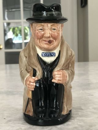 Vintage Royal Doulton Winston Churchill Character Toby Mug Jug 5 1/2”