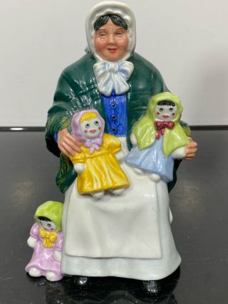 Royal Doulton Rag Doll Seller Art Statue Porcelain Figurine 2944